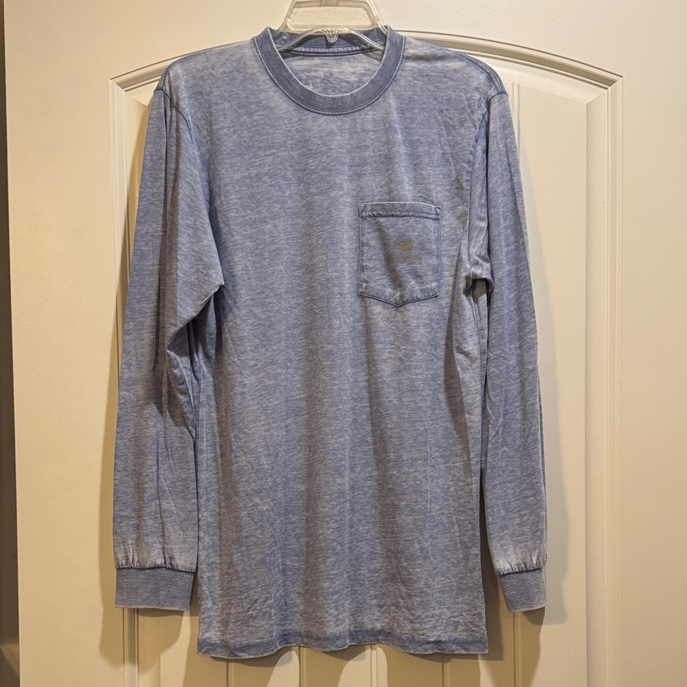 Southern Marsh Heathered Sky Blue Long Sleeve Pocket Tee